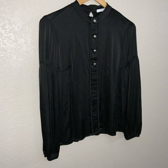 DEREK LAM 10 CROSBY Black Blouse size 4 - Picture 4 of 10